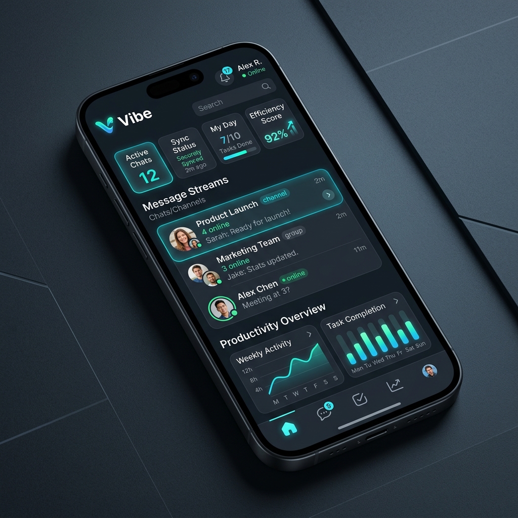 Vibe Mobile App Interface Mockup